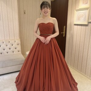ドレスプロダクション カラードレス W220-TE テラコッタ ドレスプロダクションウエディングドレスカラードレステラコッタ