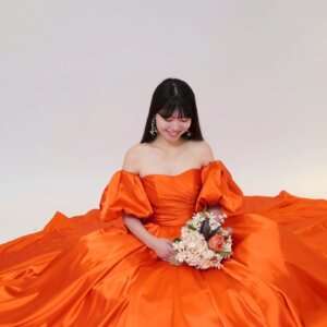 オレンジ カラードレス 楽天市場】カラードレス 演奏会 カラードレス オレンジ 二次会