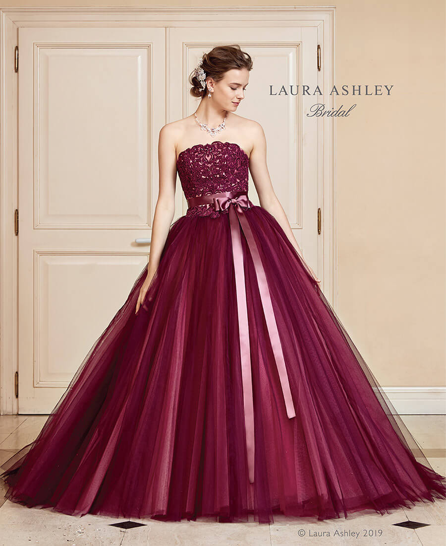 La88-wi ローラアシュレイ カラードレス ウェディングドレスレンタル TIG DRESS