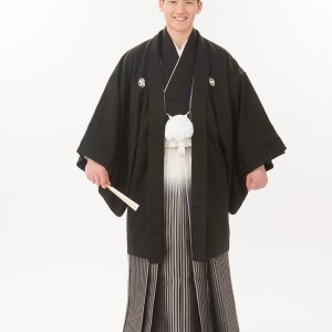 ☆成人式☆婚礼☆③ 紋付袴 セット うるし黒 しょぼくれ 