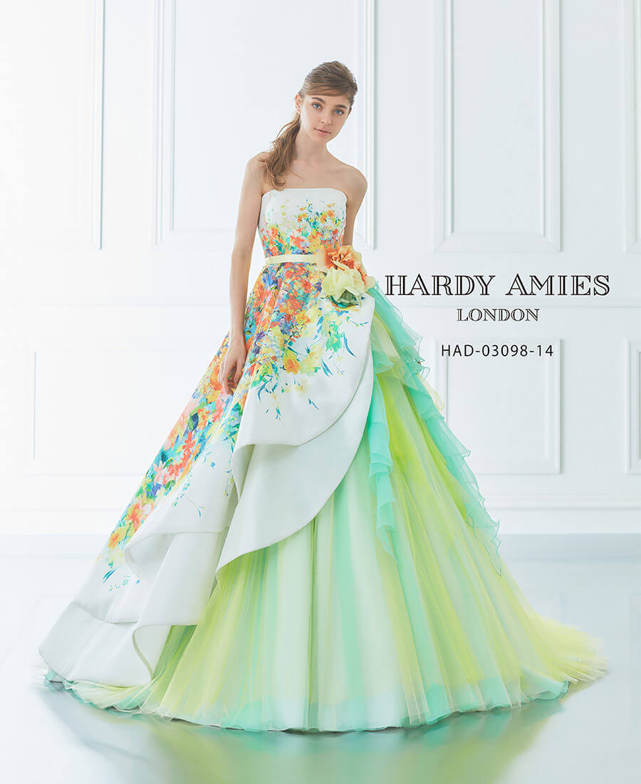 グリーンエイミス HARDY AMIES カラードレス ウェディングドレス 