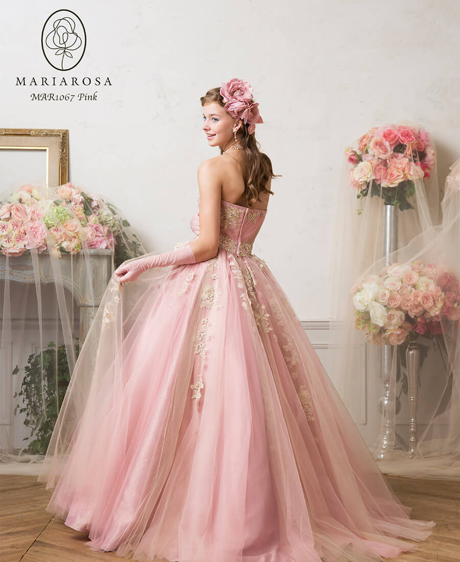 ローズ MARIAROSA カラードレス ウェディングドレスレンタル TIG DRESS