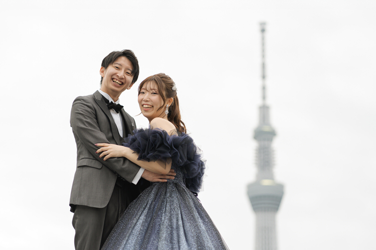 TIGスタジオ撮影 フォトウエディング B プロ スタジオフォトPLAN +スカイツリー背景撮影